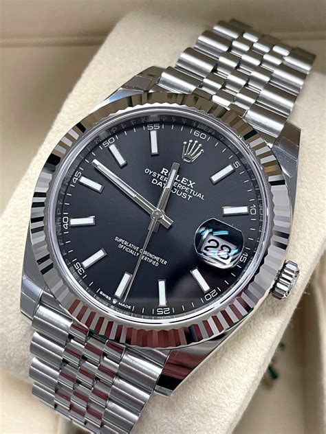 rolex datejust 41black|rolex datejust 41mm silver dial.